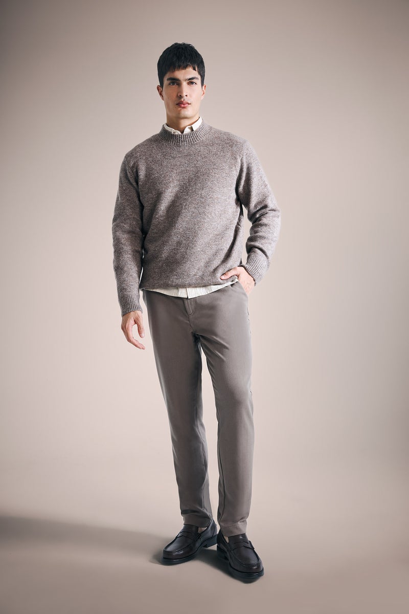 DeFacto Brown Man Relax Fit Crew Neck Knitwear Pullover Casual - Image 2